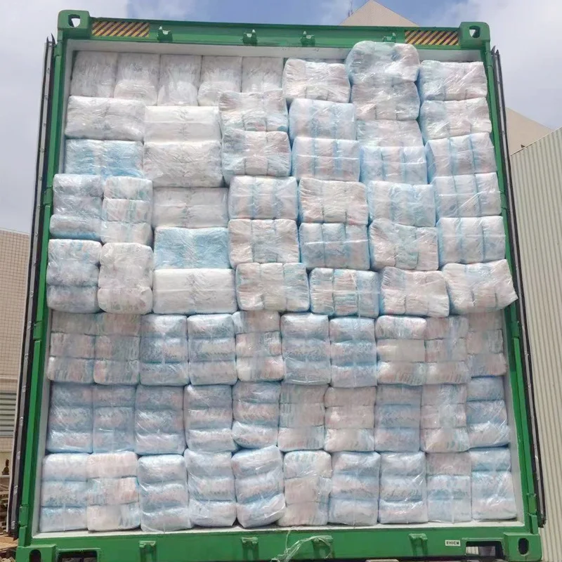 China Factory Bulk Kid Pampering Diapers Custom Breathable Soft Cotton Baby Nappies Diaper