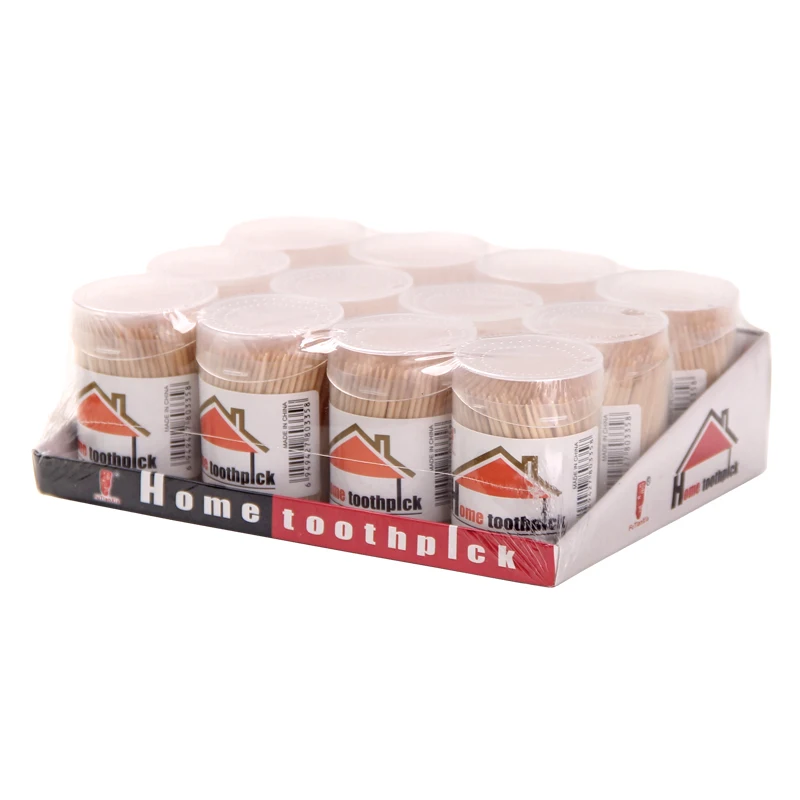 
High Quality Wholesale Flip open cover Refillable Restaurant Eco friendly Wooden Sticks Toothpick dispensers 