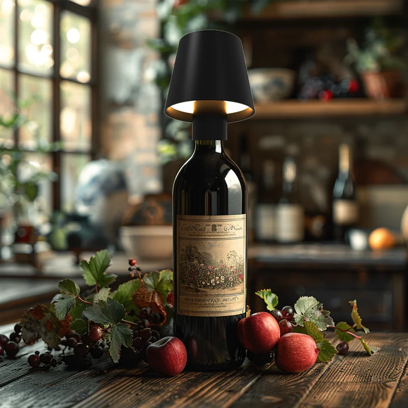 Touch sensor Home Decorative Dimmable light Outdoor waterproof Battery USB Charge led Wine Bottle Farmhouse Table Lamp