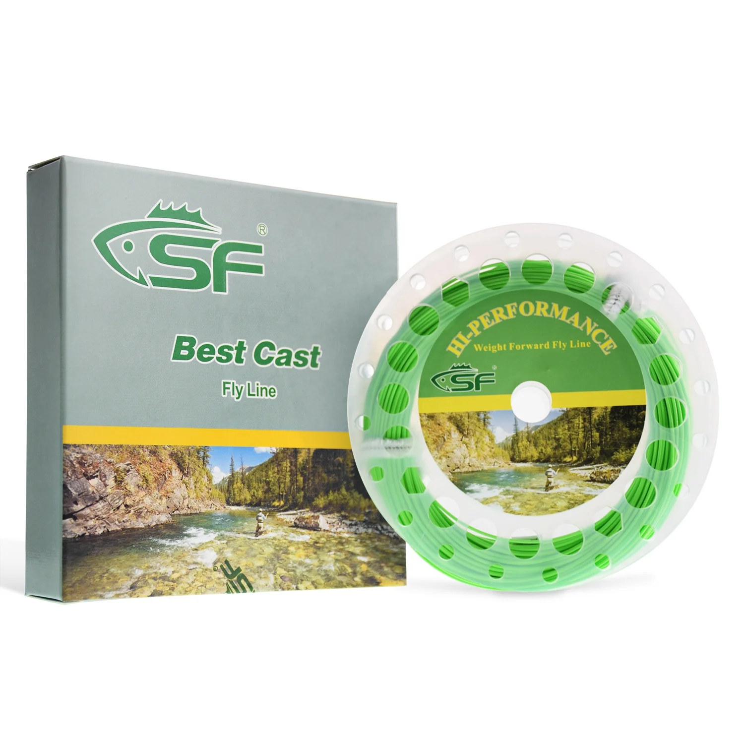 Fly Fishing Floating Line with Welded Loop Weight Forward Fly Lines 100FT  WF 3 4 5 6 7 8 9 WT