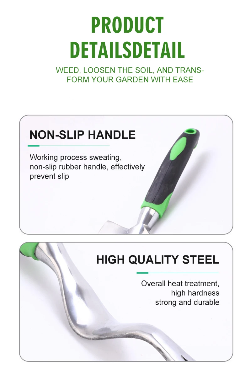 Garden Tool Kit 8-Piece Lightweight Aluminum Magnesium Alloy Garden Tool Set Ergonomic Non-Slip Handle Includes Shovel Scissors
