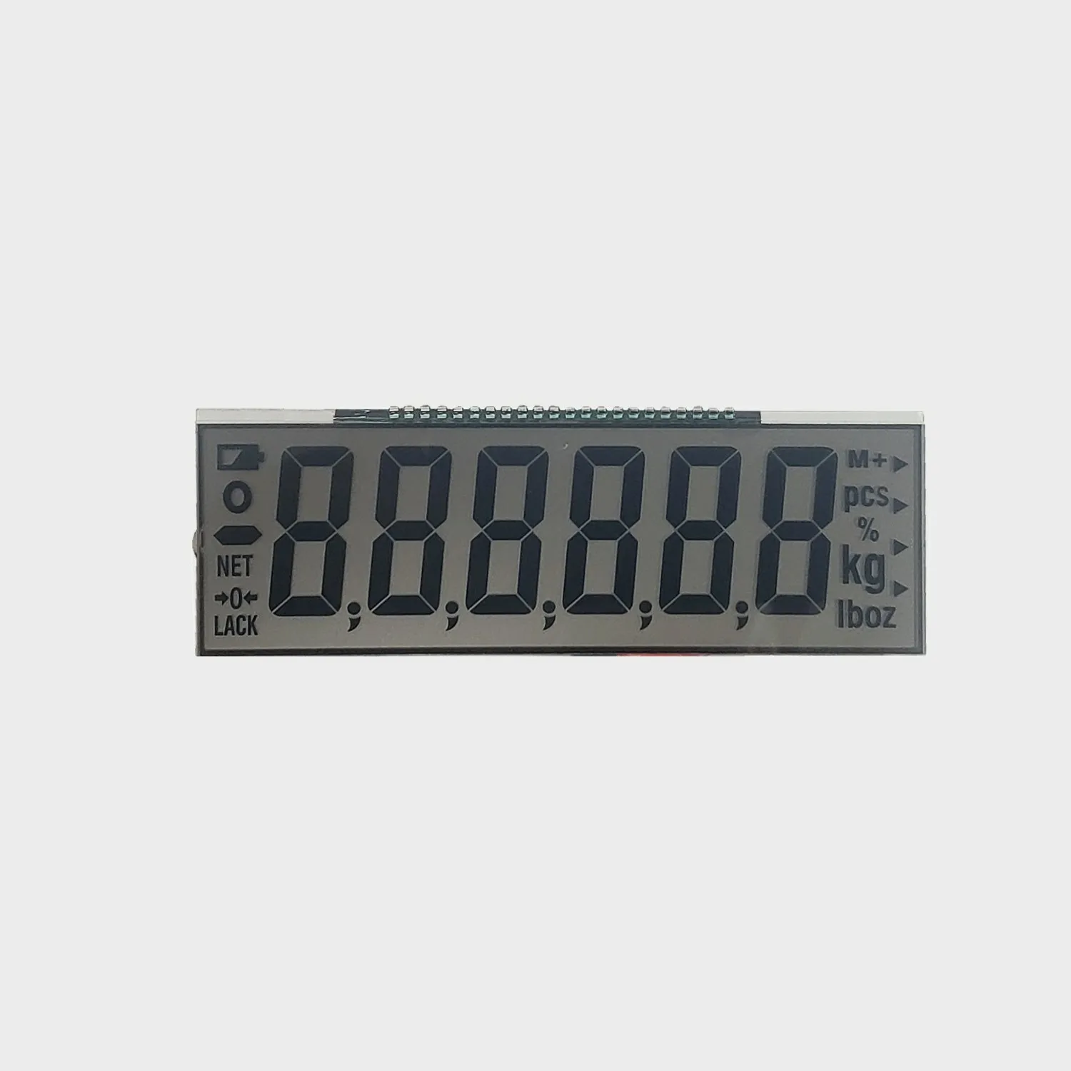 6-значный сегмент ЖК-стекло с цифровым дисплеем весы Дисплей 3 V прозрачностью для ЖК-дисплеев электронных
