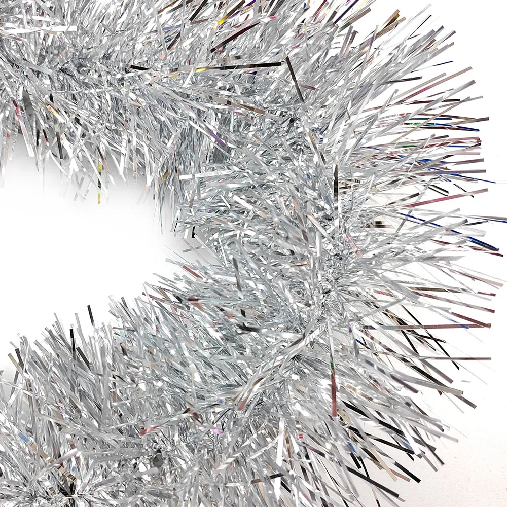 PET multiple colors optional christmas tree decoration tinsel garland wedding party decoration supplier xmas tinsel garland