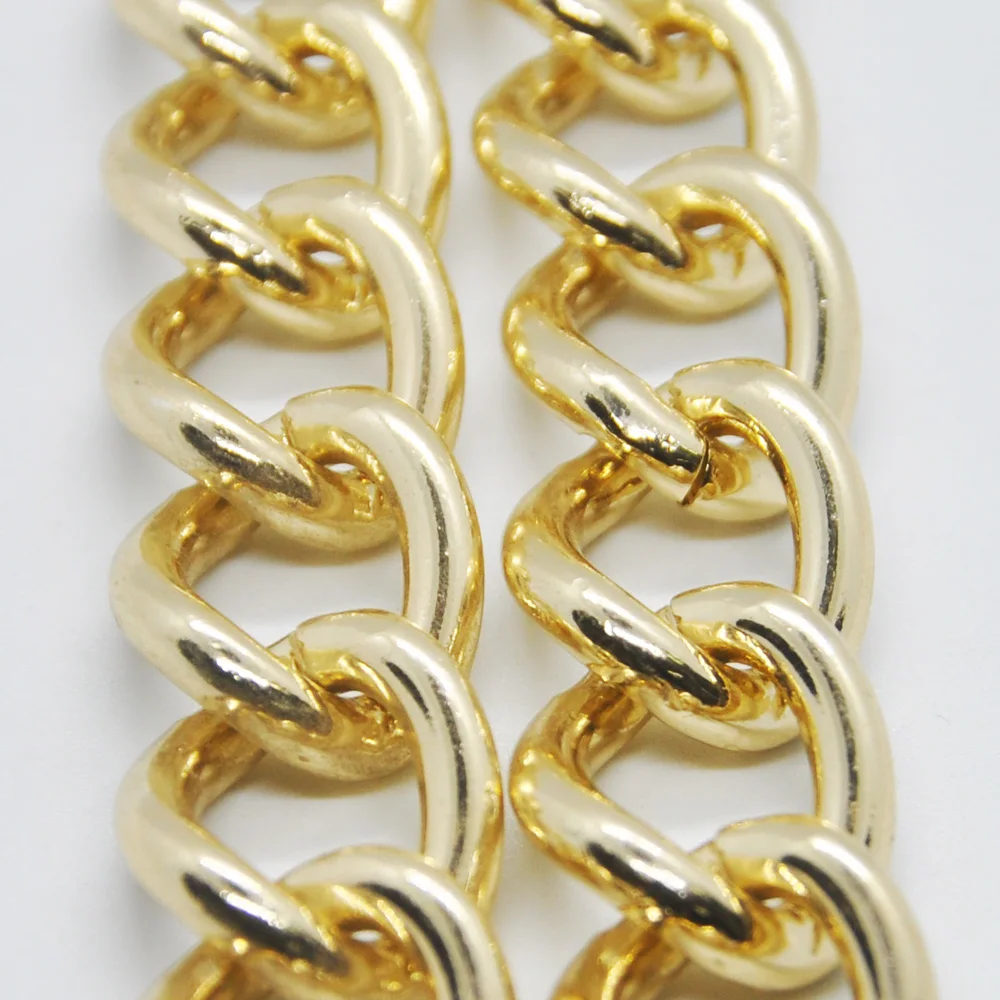 fashion decorative link belt strap detachable hardware metal chains for purse handbag bag shoes boots cloth pants accessories