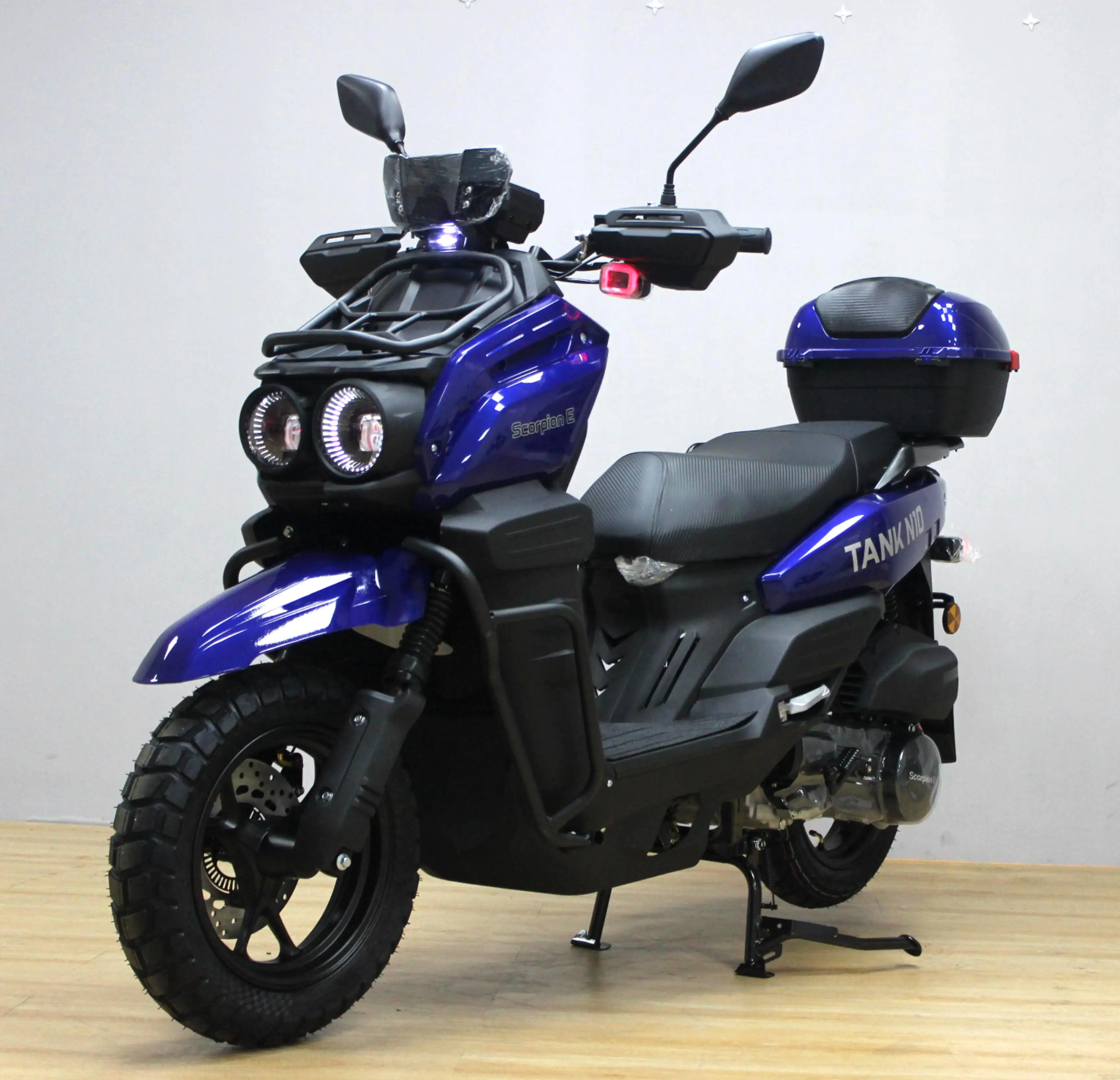 Factory Direct 150cc 4 Stroke Gas Scooter Motorcycle Cheap Adult Motorbike with Disc & Drum Brakes
