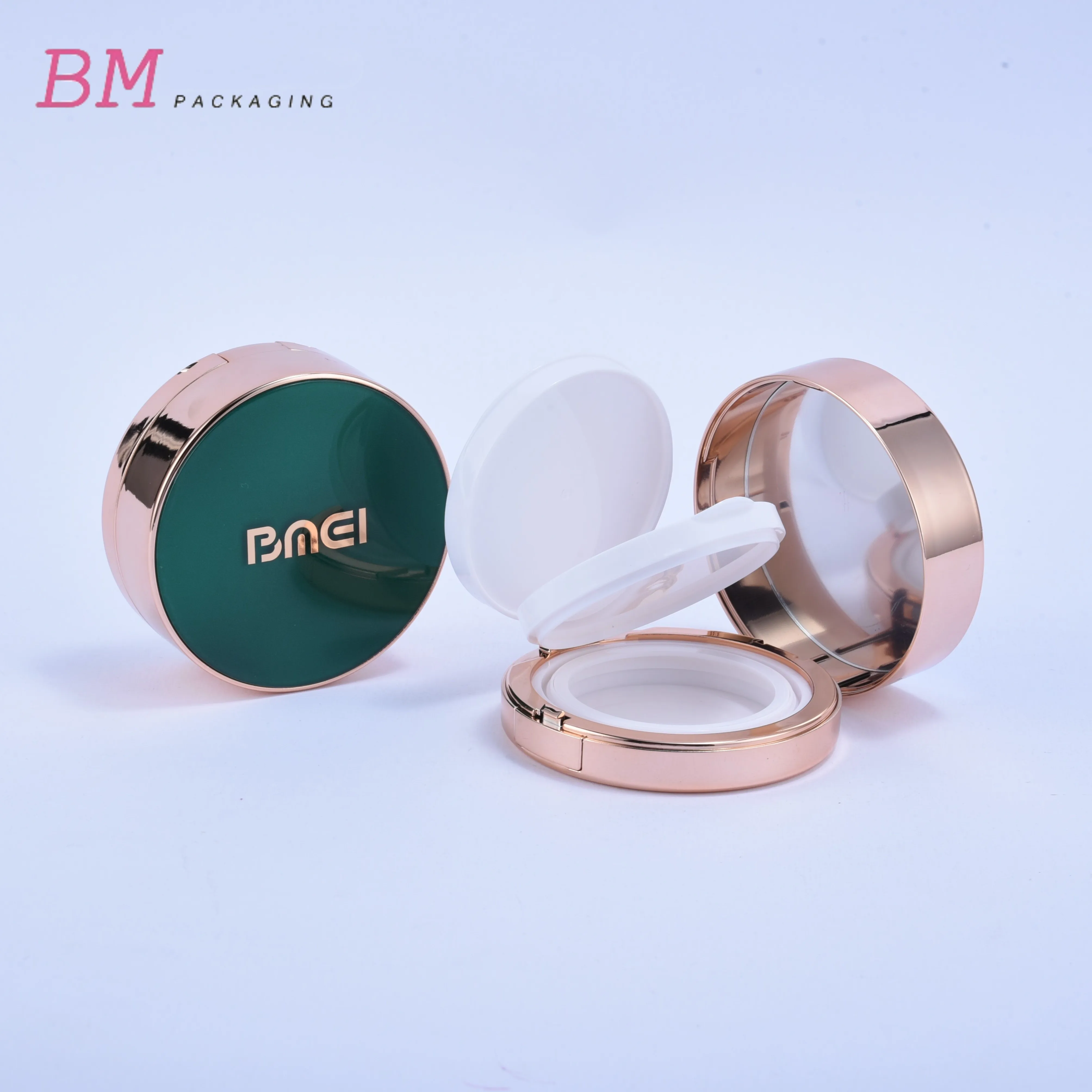 wholesale plastic makeup duo air cushion foundation and pressed powder compact case