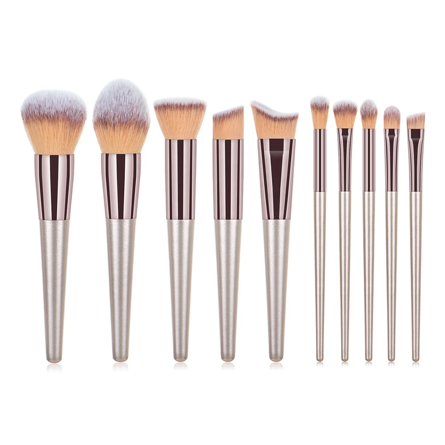 Private Label Eye shadow concealer Foundation powder brush Single Champagne Gold Makeup Brush