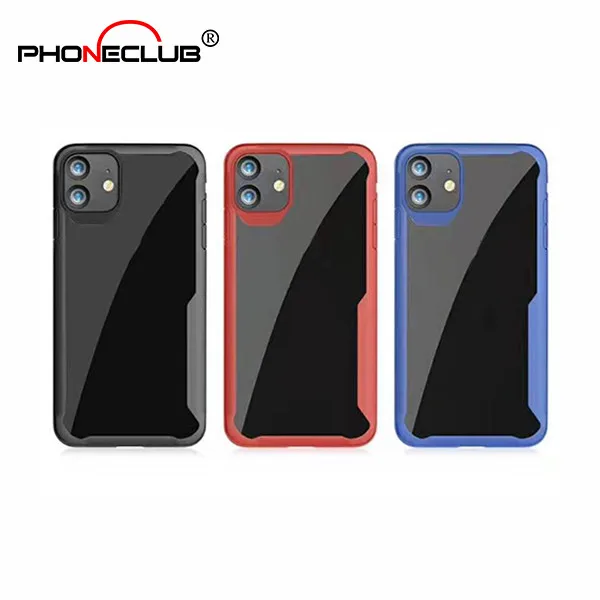 
Hot selling Shockproof Acrylic phone case For iphone X/XR/11/11 PRO MAX TPU + PC mobile cover 