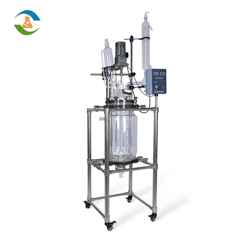 100L с двойными стенками стакан для смешивания научно-исследовательских реактор покрытый кожухом лаборатории