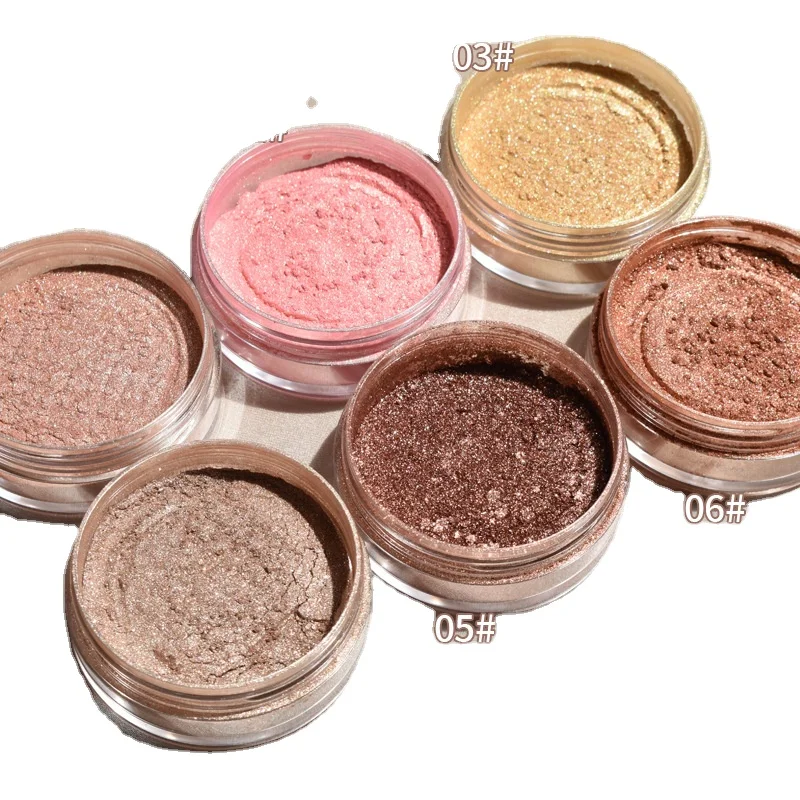 Custom logo 10g Cruelty Free Maquillage Vegan Shimmer Highlighter Loose Powder