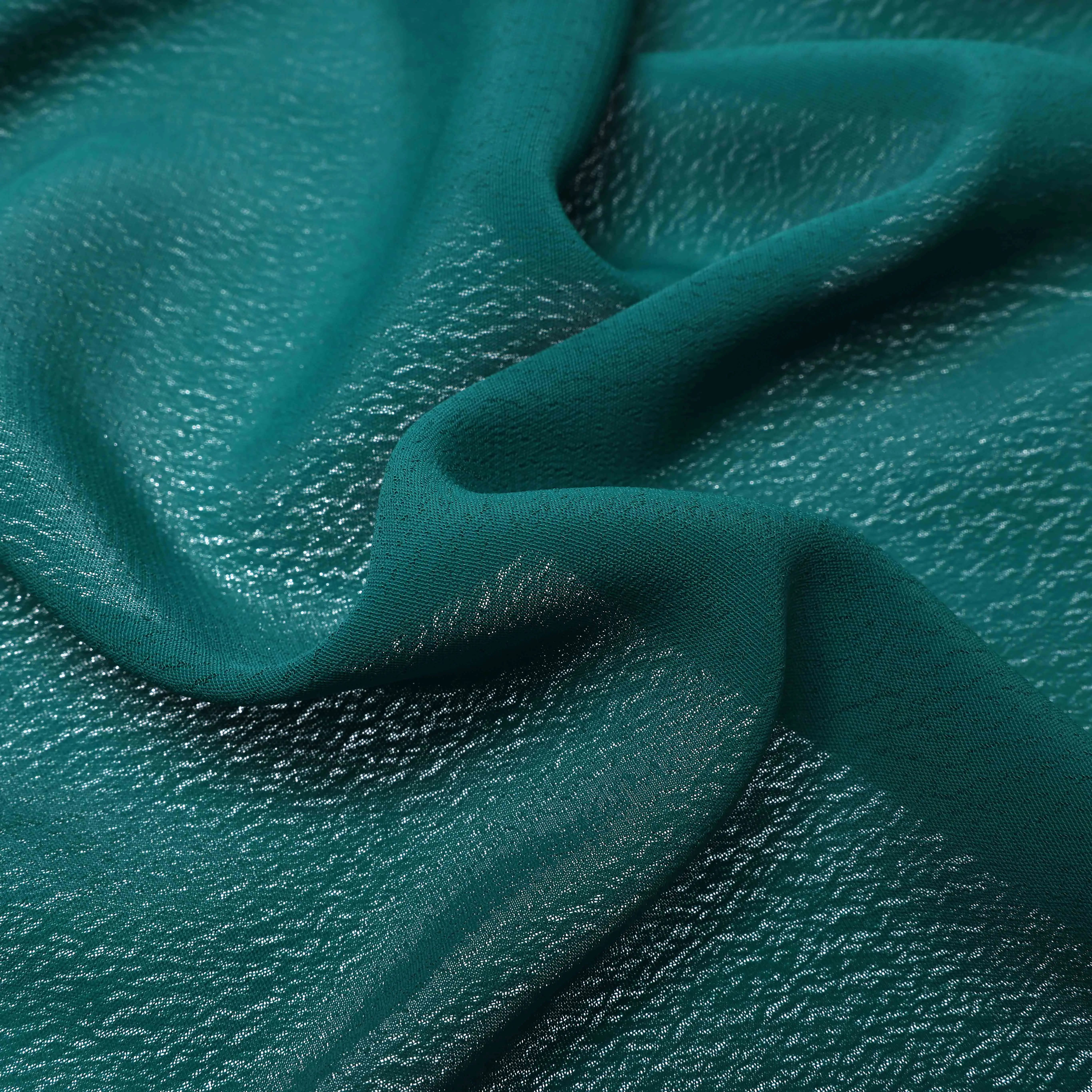 100% Green Polyester Fabric Warp Dull Koshibo polyester fabric wholesale For Dress