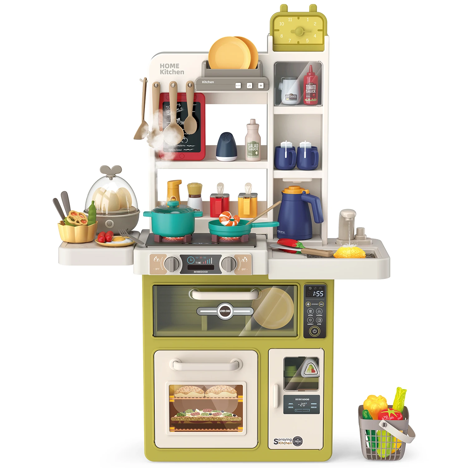 85cm European Spray Kitchen Deluxe   Sink Toys Plastic Kids Kitchen Set Toy For Kids spray light music and water