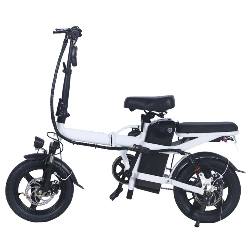 Hot Sale 350W Foldable Adult Electric Bike 14 Inch Lithium Battery 48V Rear Hub Motor Free Shipping Smart Sensor Type 60V