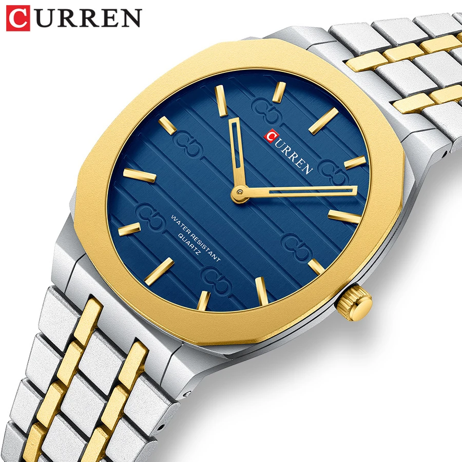 CURREN 8444 Sport Men Watch Top Brand Luxury Waterproof Male Watches Clock Stainless Steel Quartz Business Original Wristwatch