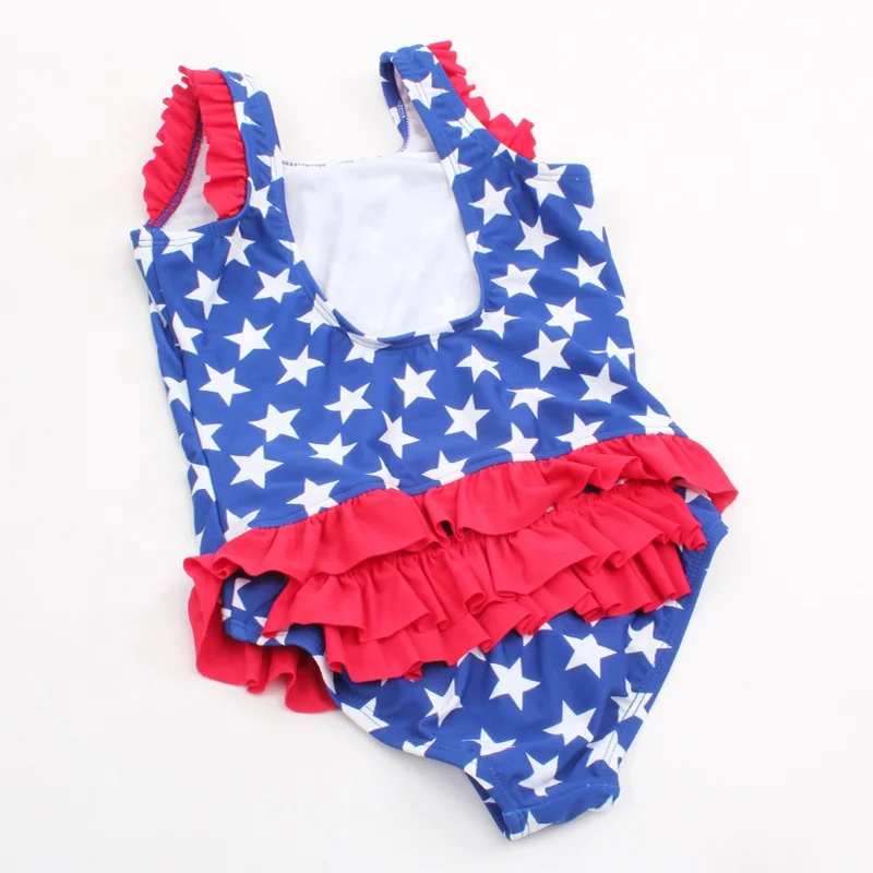 Wholesale Baby swimsuit American Independence Day clothes children American flag swimsuits 1 2 3 4 5 years old baby swimming