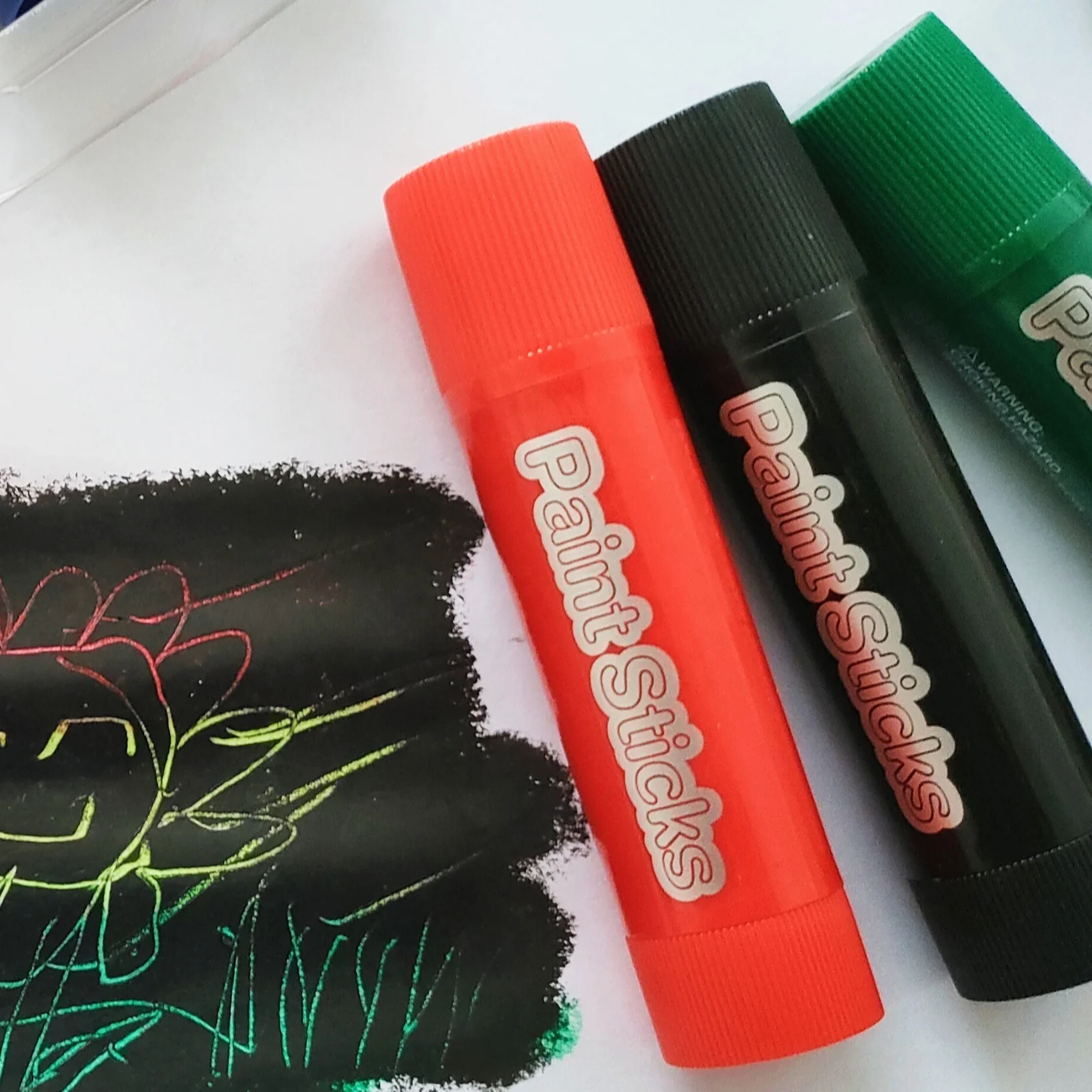 MeiduGaga 12 classic colors fast quick drying mess free solid tempera paint sticks wax crayon set children friendly