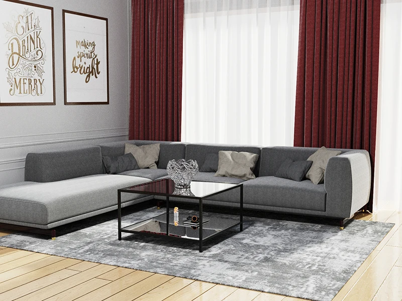 Center Table Luxury Modern Square Mirror Sofa Side Table Glass Coffee Tables Furniture for Living Room