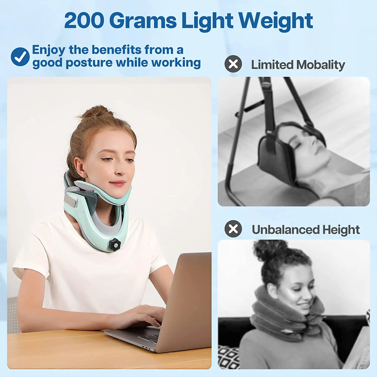 Air Pump Cervical Traction Device Neck Pain Relief Device soft cervical neck  collar for neck pain men