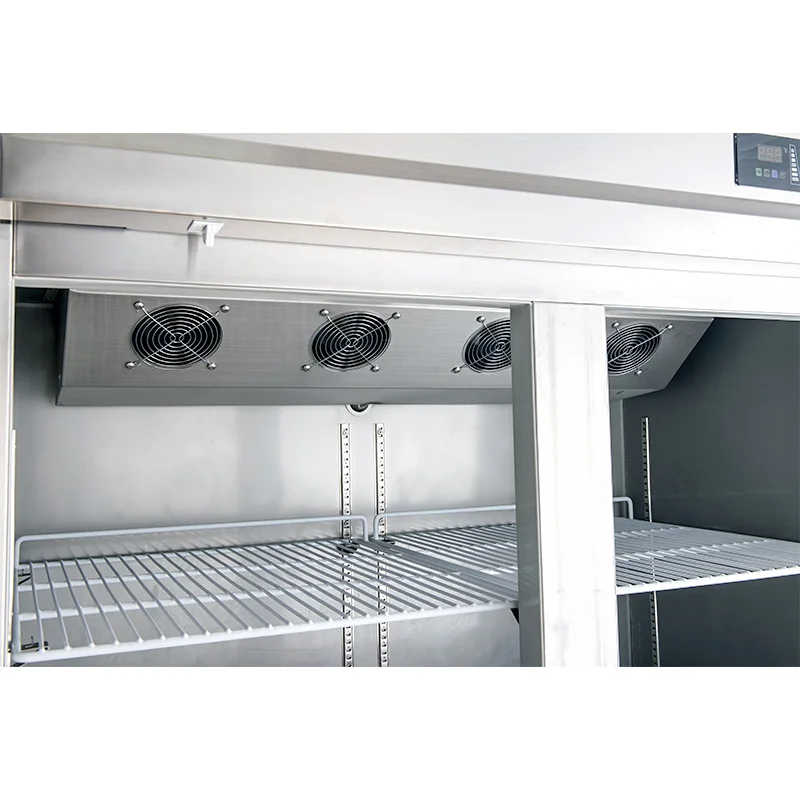 Smart power saving air cooling 1000L 420W 3 shelf nsf refrigerator Double doors kitchen fridge