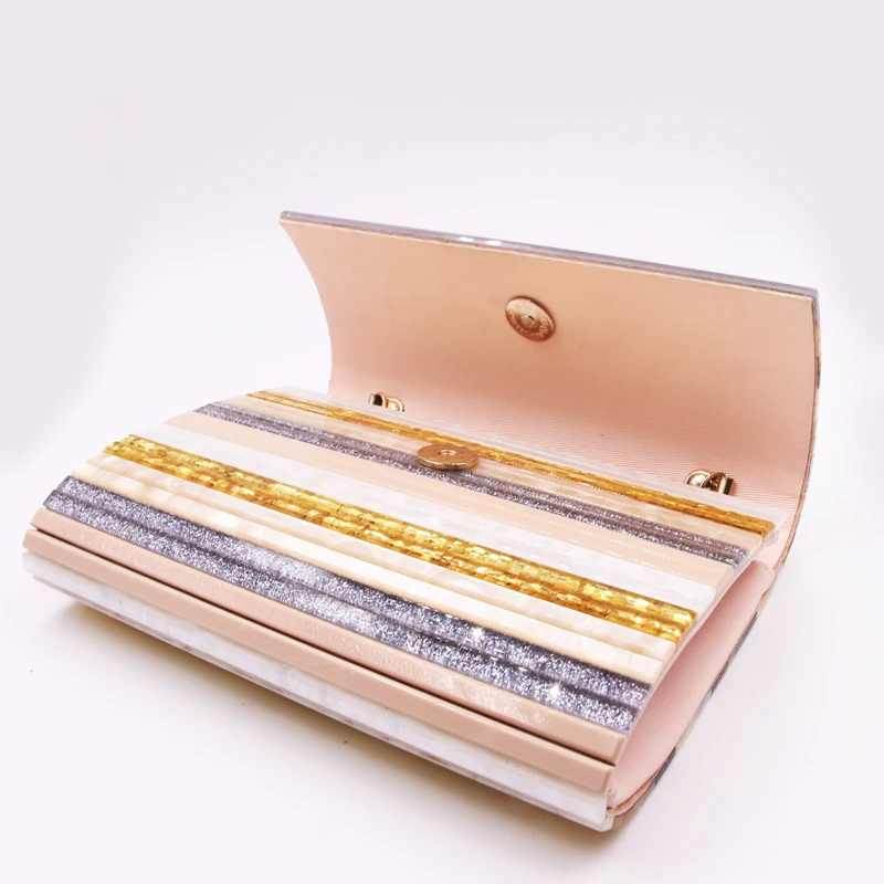 Youmeiya Ins Hot Sale Candy Color 2021 Summer Ladies Acrylic Purse Matel Shoulder Chains Flap Clutch Bag Handbag