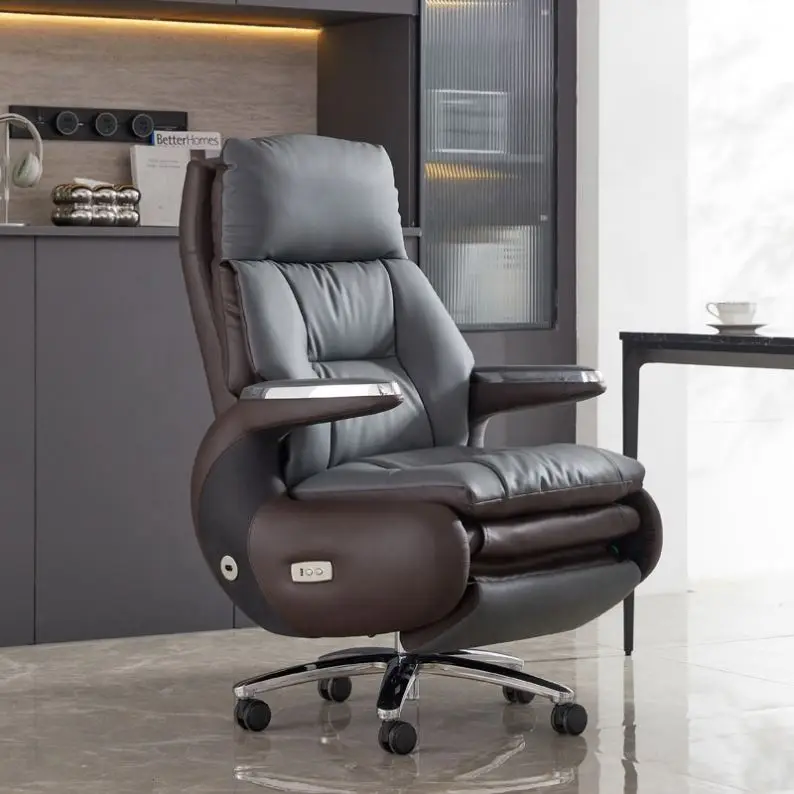 Suessen Fashion Business Office Boss Chair Leather Computer Chair Massage Computer Chair