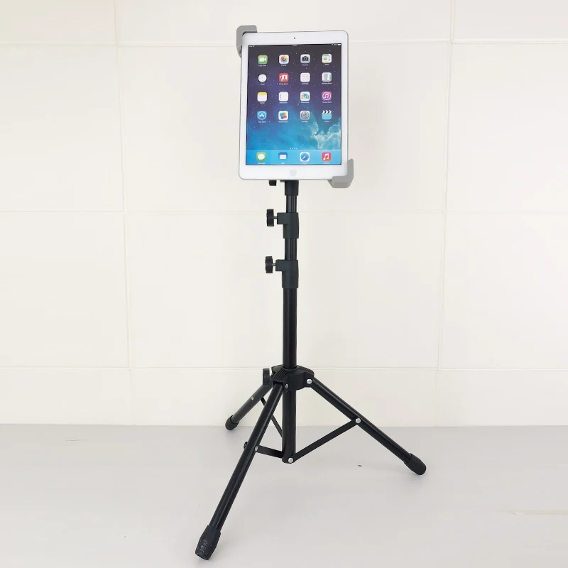 Amazon hot selling metal adjustable pc tablet tripod floor stand for ipad 7 11 inch