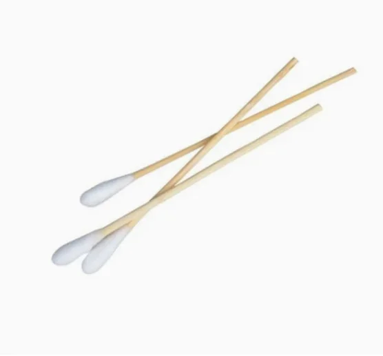 Medical Consumables Disposable Wooden Stick Cotton Ball Surgical Bamboo Cotton Swab