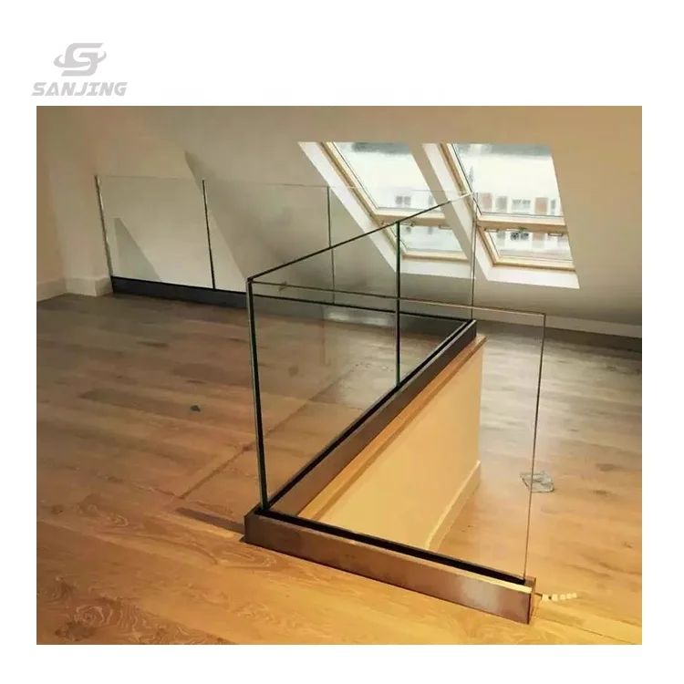 aluminium profile for glass railing glass railing clamps frameless glass railing