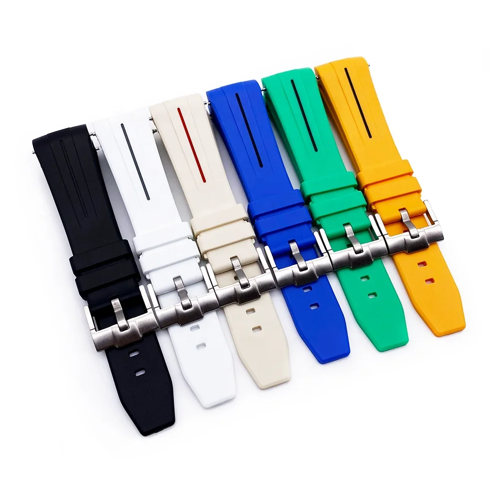 Special watch strap 22mm Quick Release Watch Bands Rubber wristband Curved end for Blancpain x Swatch jointly-designed