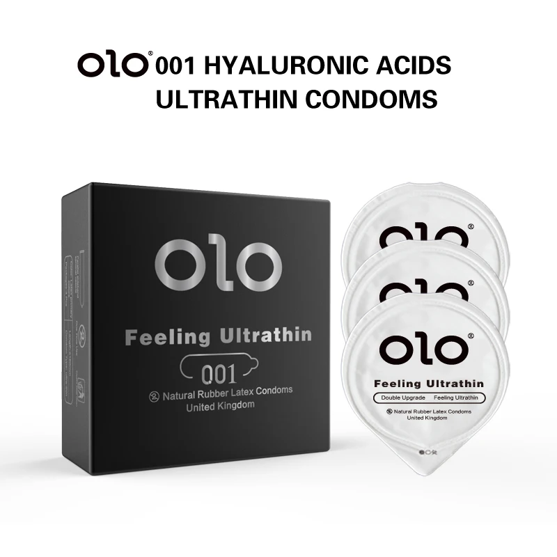 Boxed Olo 0.01 Condom Ultrathin Waterborne Polyurethane Kondom Penis Private Label Condom Adult Sex Product For Men