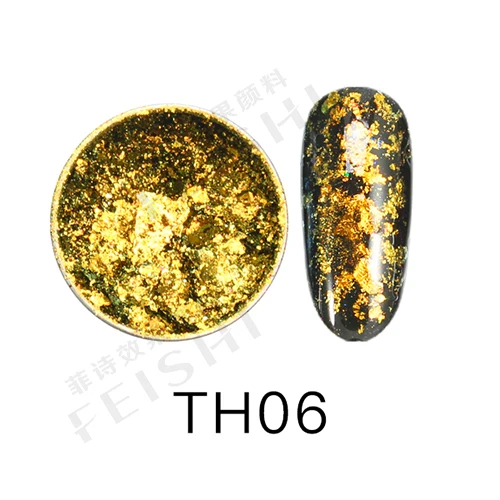 2019 Золотая платиновая фольга пигментные порошки для лака