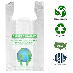 Custom Logo White Plastic Custom Hdpe Plastic T Shirt Shopping Bags Hot Sale Products Eco-friendly T-shirt Bag