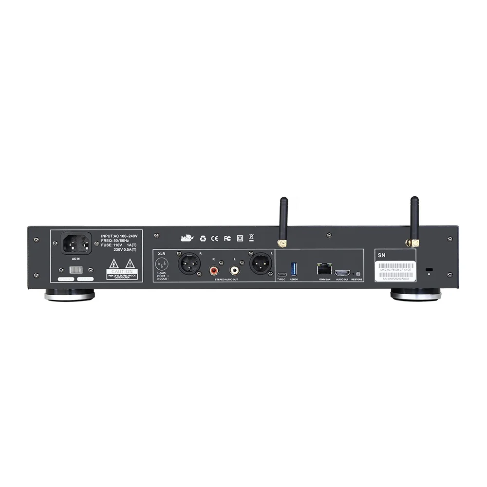ESS9038Q2M USB DAC с DSD512 сетевой аудиоплеер DMP20 для домашнего кинотеатра управление через приложение Высокое разрешение музыкальный стример