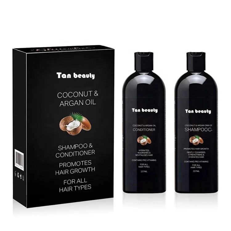 Argan Oil Shampoo and Conditioner SLS Sulfate Free Gift Set - Best for Damaged, Dry, Curly or Frizzy Hair - Thickening for Fine