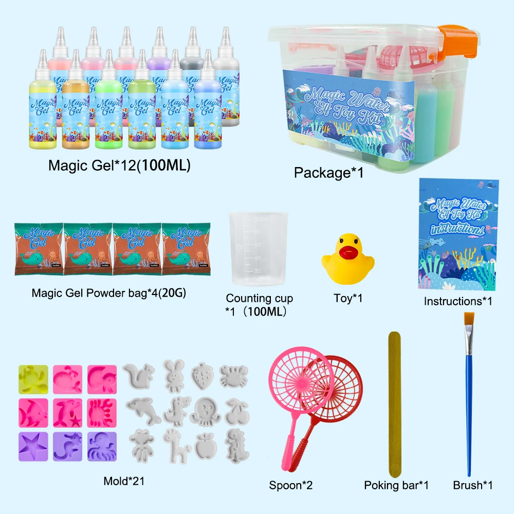 KHY DIY Magical Set Creation Toy Animal Gel 3D Handmade Magic Gels Water Elf Kit