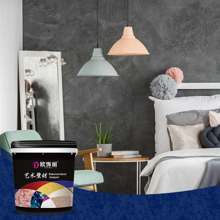 Long Lasting interior wall texture paint Weather ResistanceEnviromental Friendly  mud water - based art paint