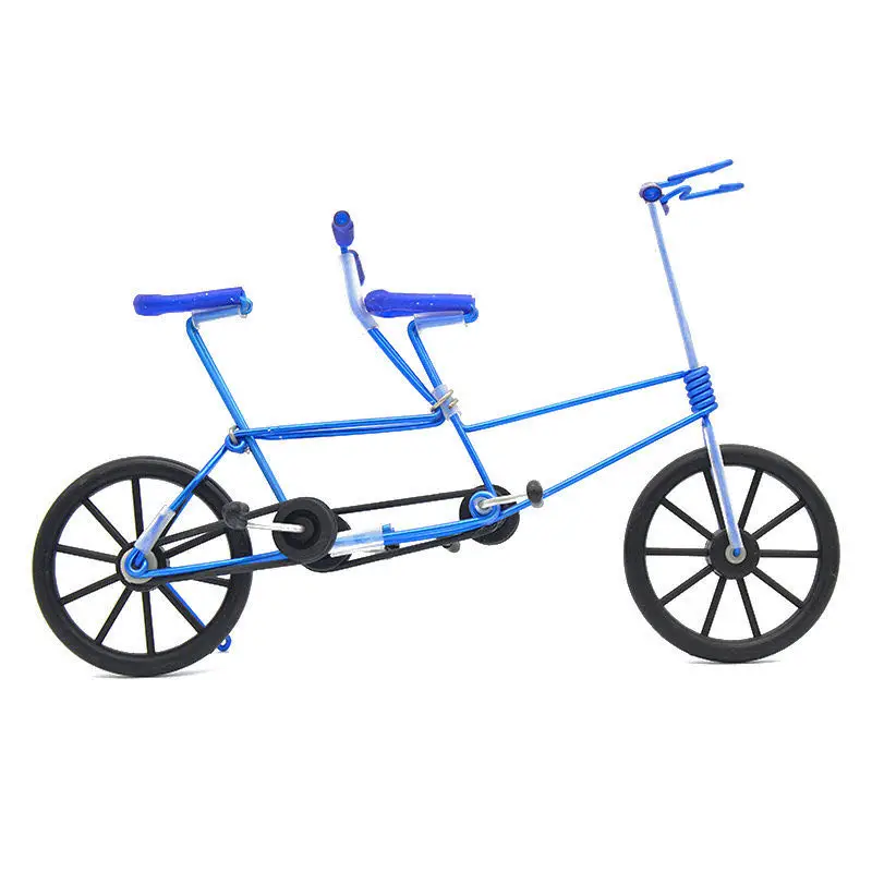 
Colorful aluminum manual handwork for two people with two seats bicycle model personalized decorations 