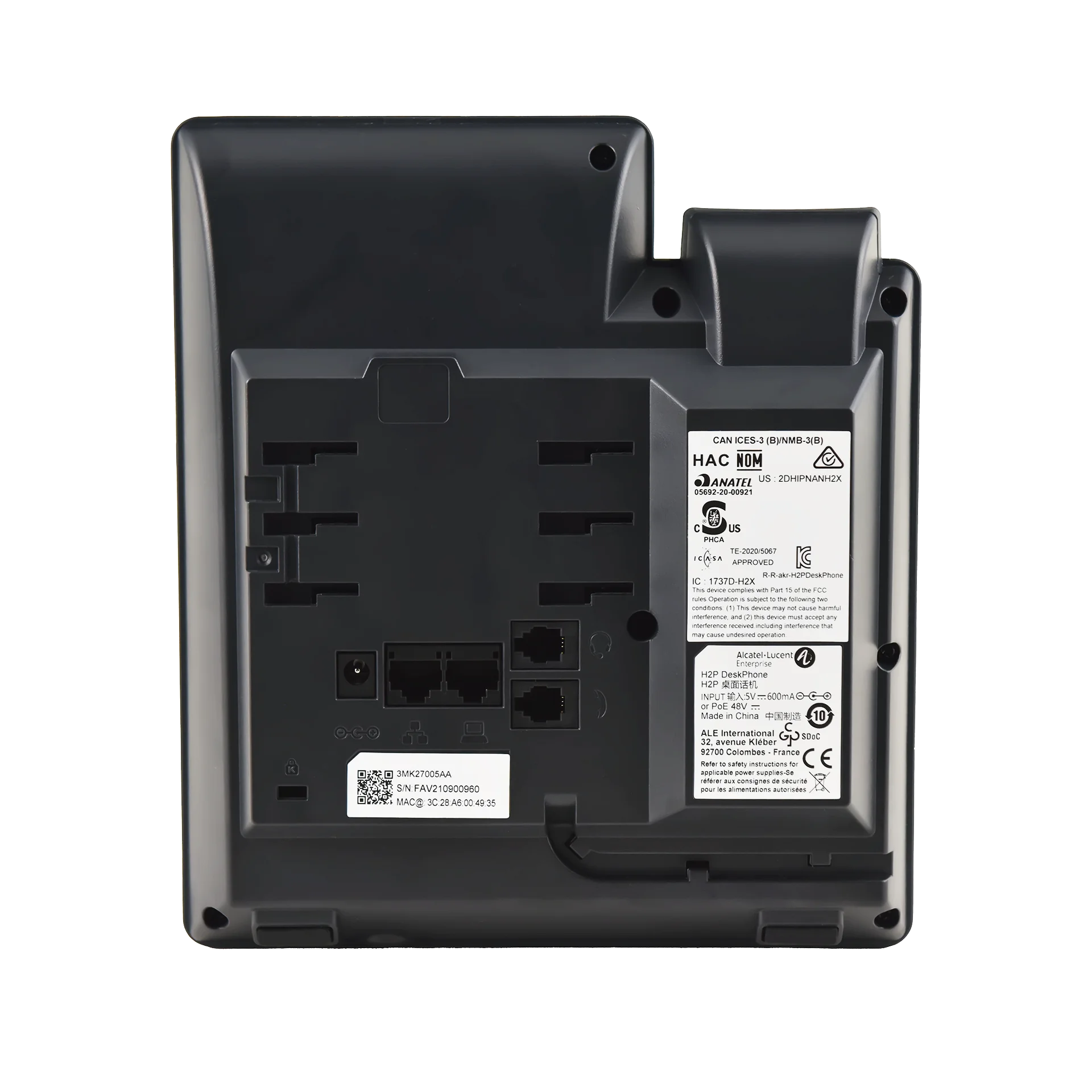 HD audio quality Dedicated Headset port RJ9 Headset Connections High Quality Audio A1e H2P DeskPhone SIP Phone