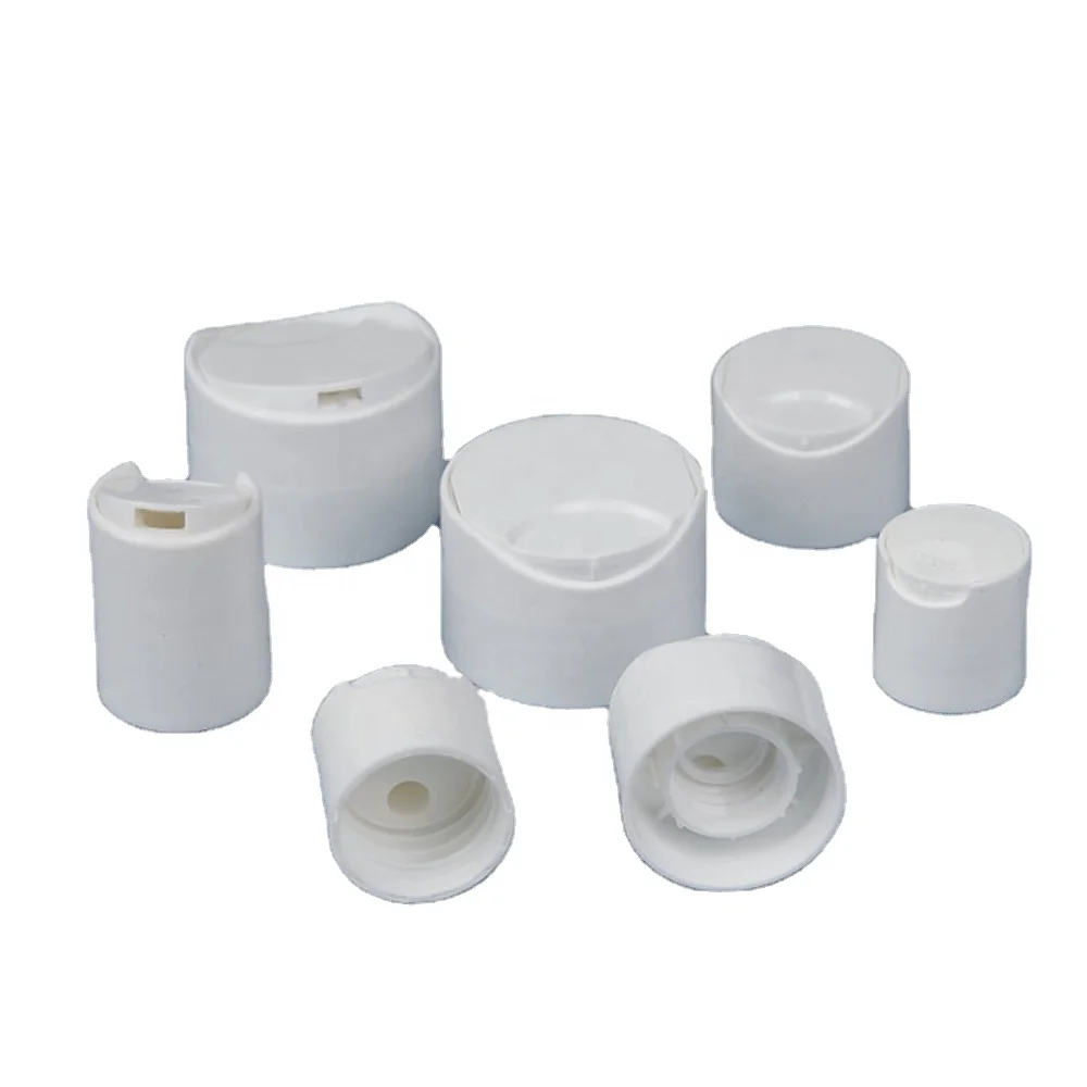 18mm, 20mm, 24mm Plastic Press Cap Plastic Press Dispensing Cap White Disc Top Cap
