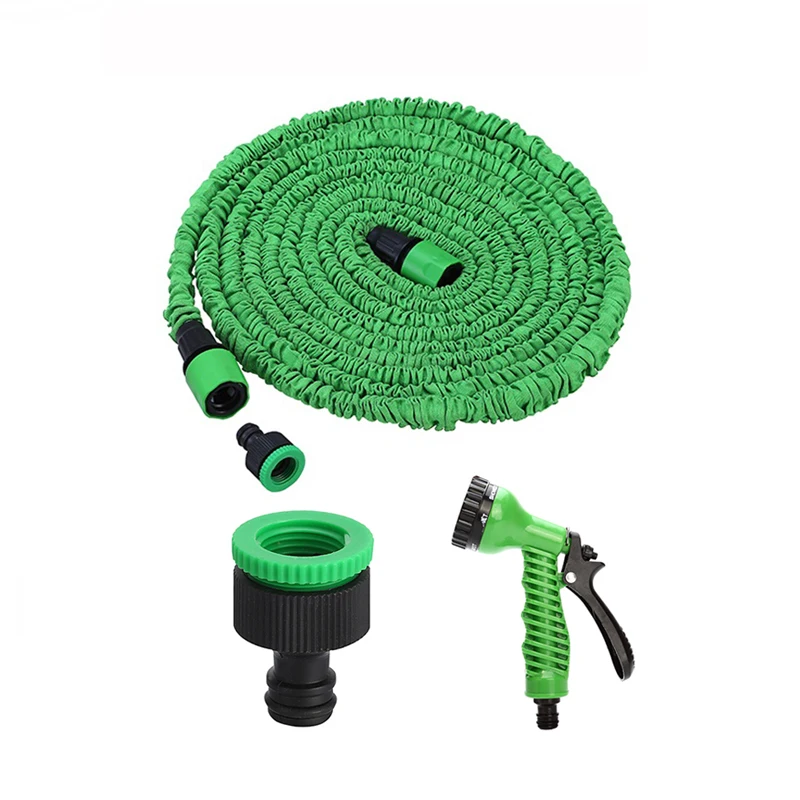 Expandable Flexible Garden Hose 25FT 50FT 75FT 100FT Garden Water Hose With 7 Function Spray Nozzle Gun
