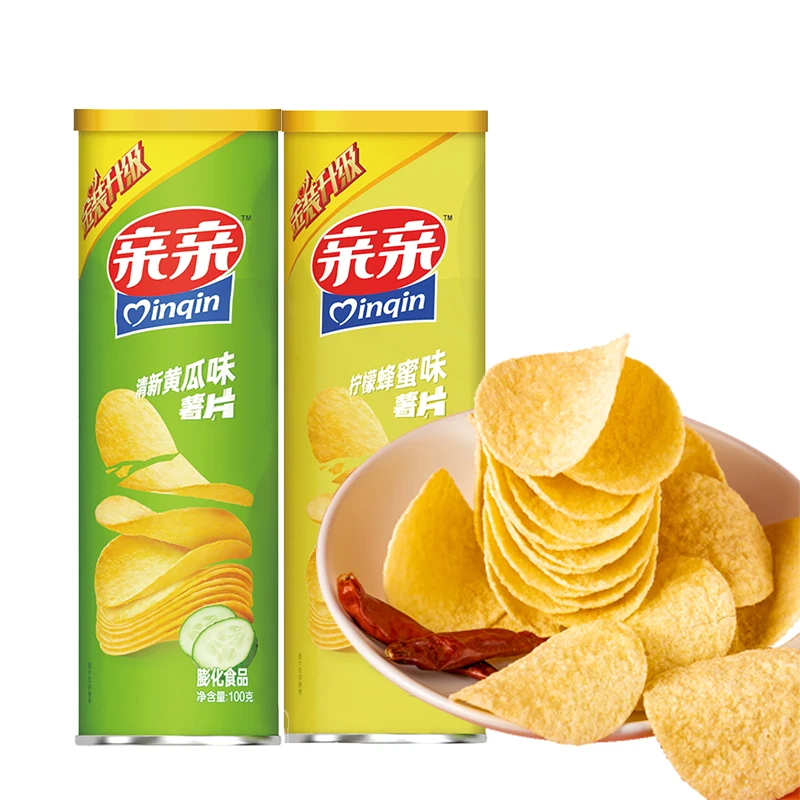 Продукты QinQin, различные ароматизированные картофельные чипсы