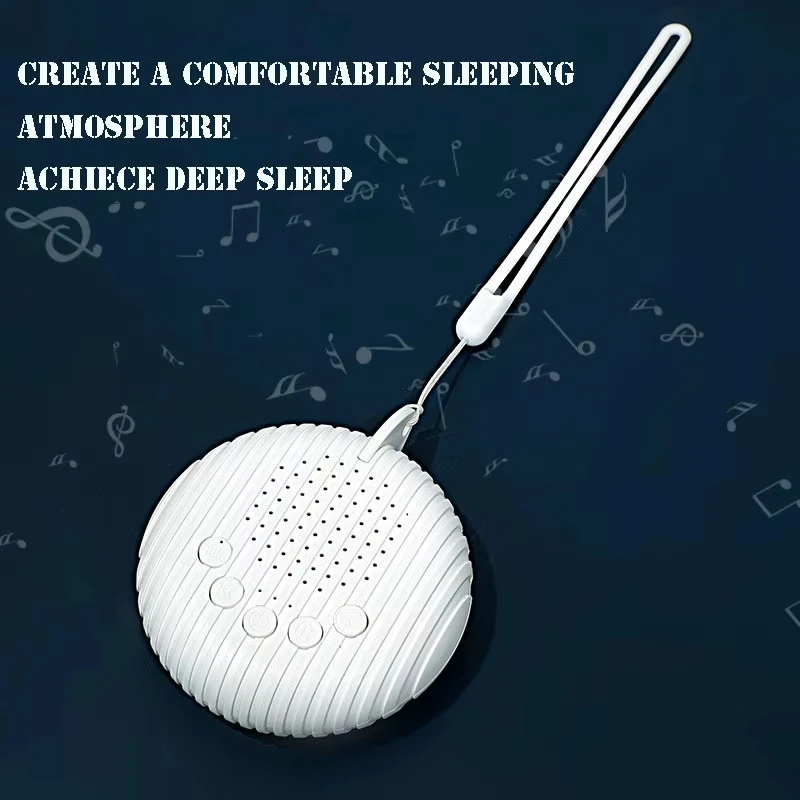 White Noise Sound Machine Portable Baby Sleep Machine 10 Soothing Sounds Volume Adjustable Built-in Rechargeable Battery USB
