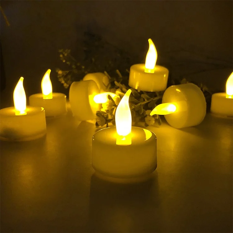 Kanlong Hot Selling Bulk Button Battery Operated Electric Plastic Flameless Xmas Christmas Tealight Candles Mini Led Tea Light