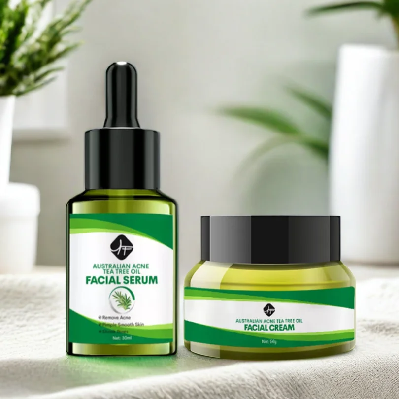 Private Label Organic Natural TEA TREE FACE SERUM For Skin Repair MoisturizingAustralian tea tree loofah essential oil soap