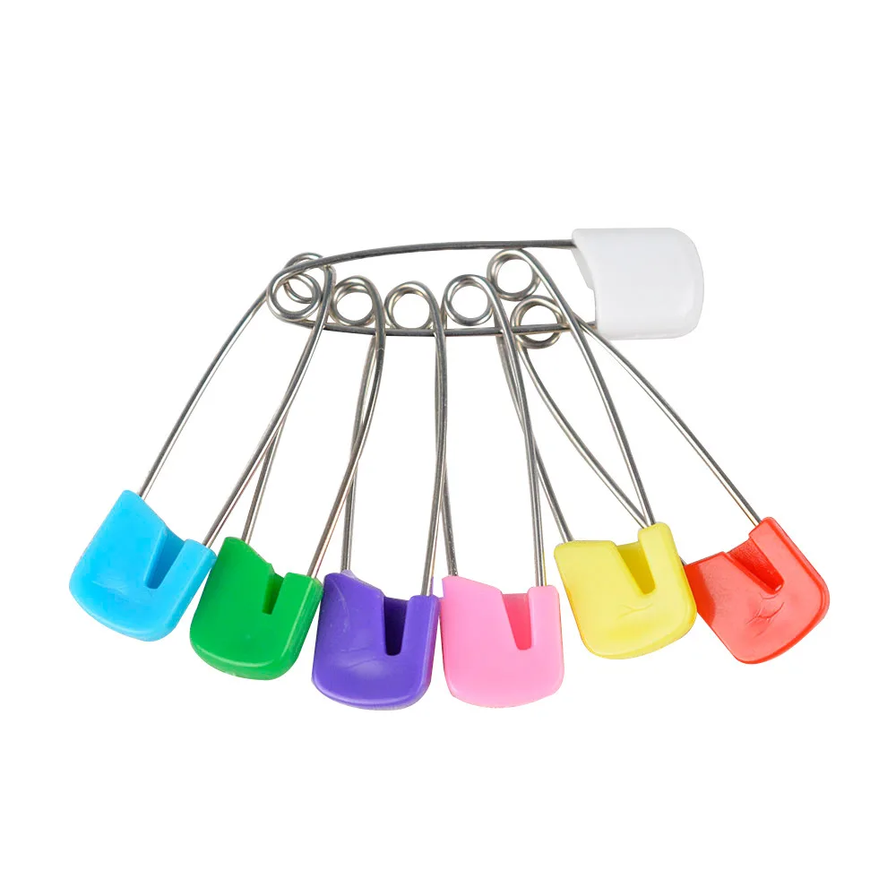 Plastic Head Safety Pins Safety Locking Baby Cloth Diaper Nappy Pins Buckles DIY Needle Pins Sewing Supplies