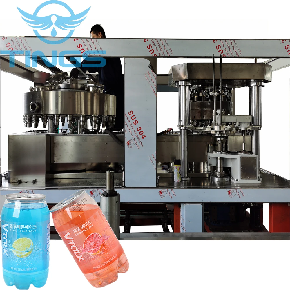 Frozen Carbonated Drinking Beverage Beer Aluminium Can Filing Machine