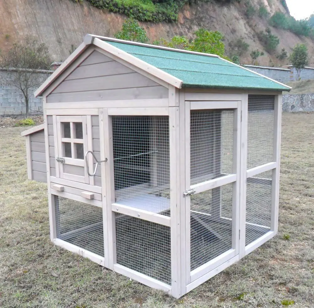 Custom sale independent egg box rainproof luxury wooden large outdoor chicken coop