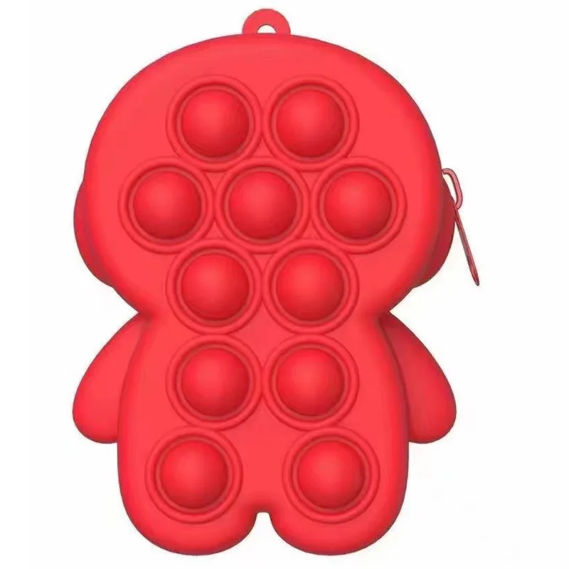 Новый дизайн кальмарная игра кукла игрушка силикагель портмоне модные милые поппинги его сумка для детей