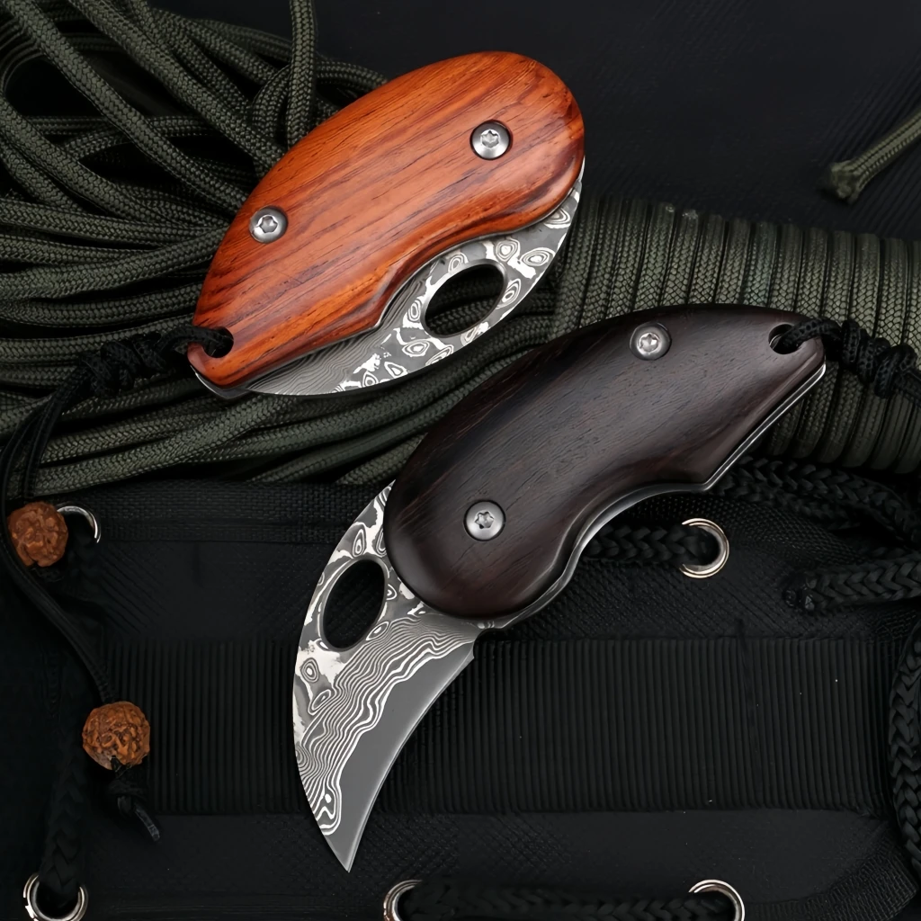 New Arrival Damascus Steel Camping Hunting Folding EDC  Pocket Folding Outdoor Survival Small Tactical Mini Knife