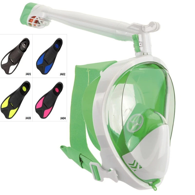 
Diving Masks Manufacturers Wholesale Snorkel Mask With Silicon Face Padding ,Quick Drainage Valves And Freediving Fins 
